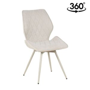 Krēsls ALICE GREY White Chenille
